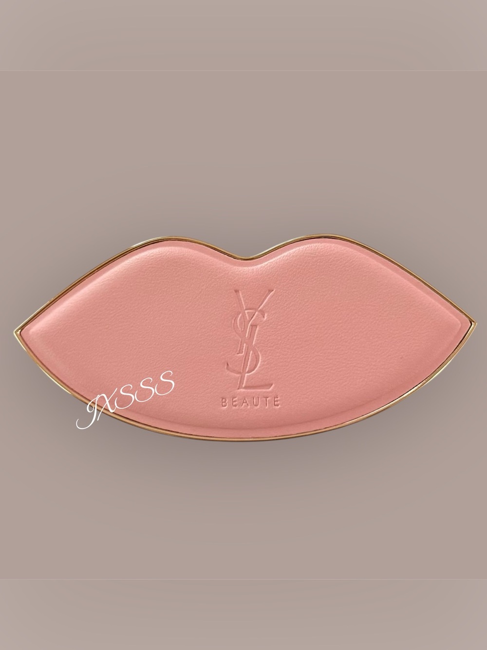 Light-Pink YSL (Yves Saint Laurent) Beauty Cosmetic Bag + Lip-Shaped Mirror SET - Picture 11 of 15